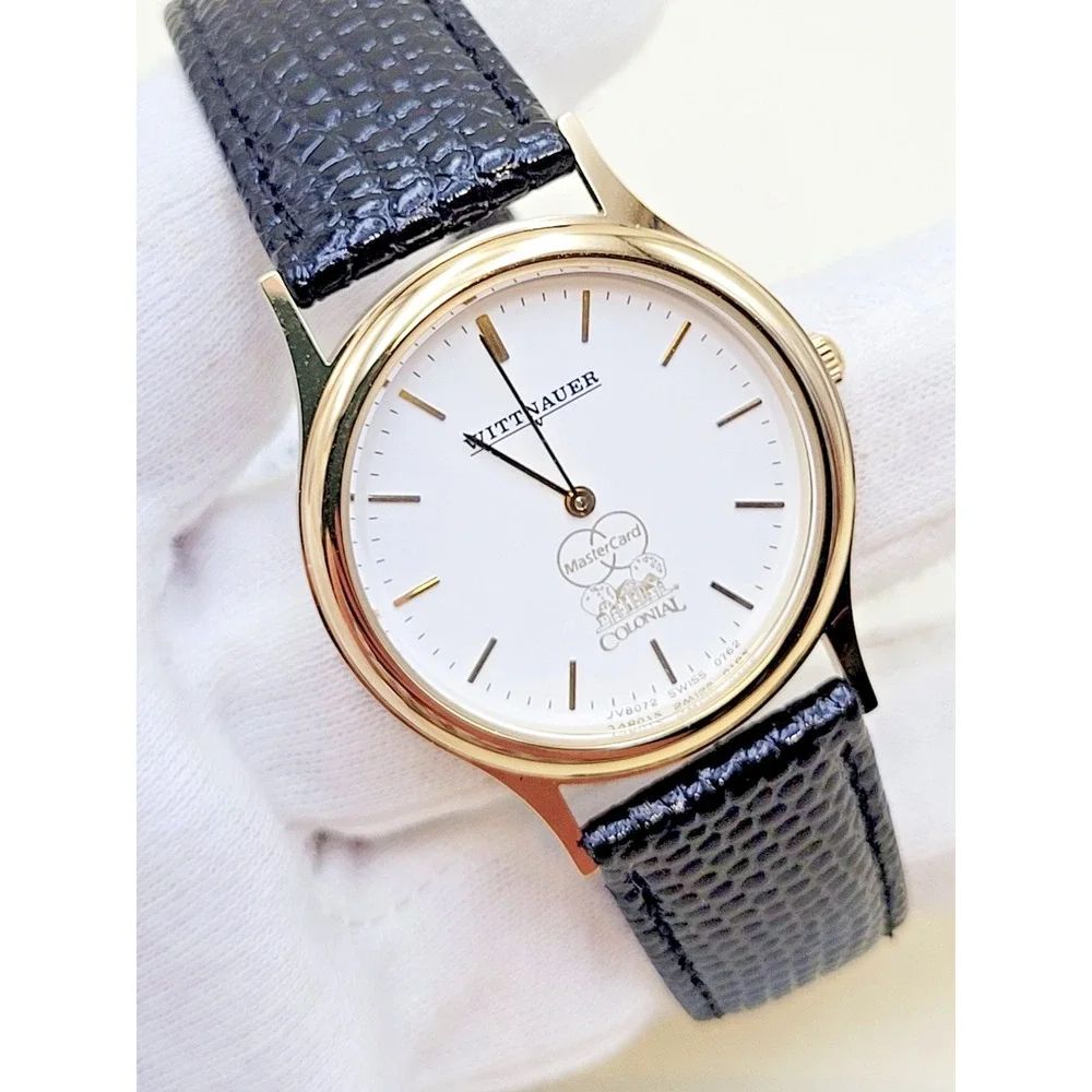 Wittnauer JV8072 Men's Dress Watch MasterCard Premier Colonial Swiss Quartz NWT